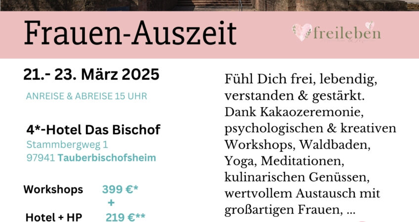 Deine Frauen-Auszeit im März 2025  